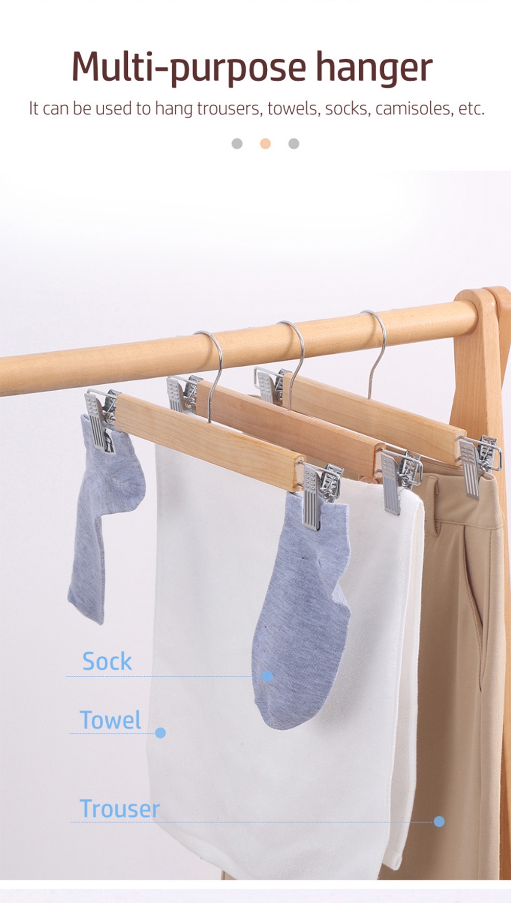 Premium Wooden Trousers Hanger-4